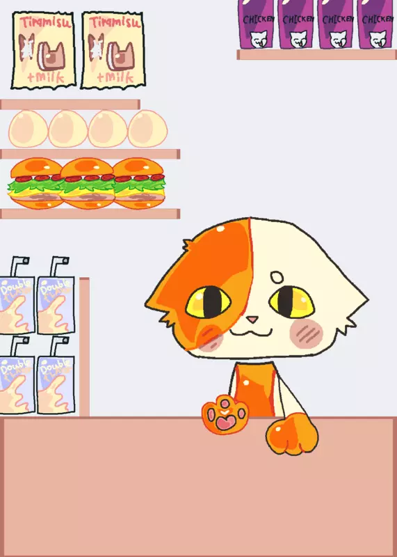Kitty mukbang!! 🐈💮 by @CreamieVanillia_