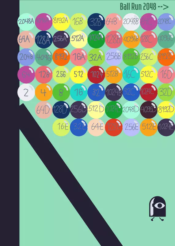 Ball run 2048 with balls up to 1024E v2 by @Cosmic_2048