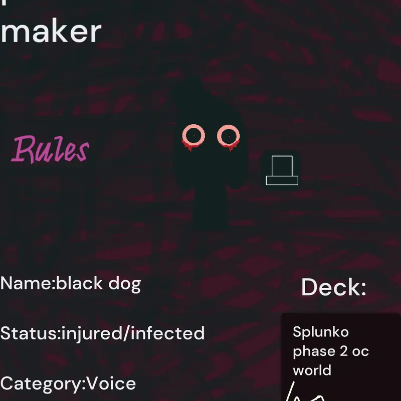 Oc maker splunko music sprunki AHWHAJWHS by @BLACKDOG368