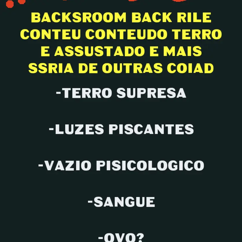 Backroom back rile by @eggbasquete