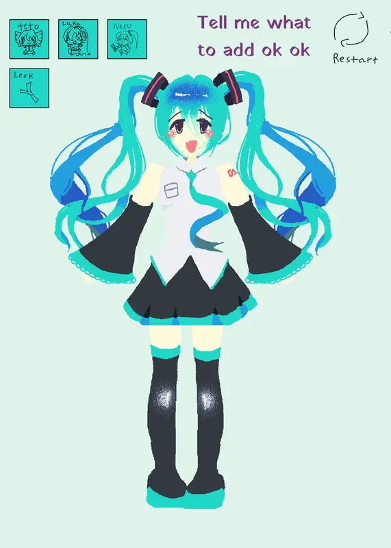 HATSUNE MIKU RAGDOLL by @Sigmaapplecookie