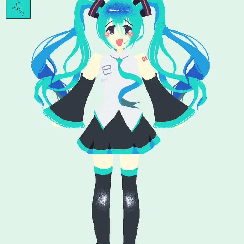 HATSUNE MIKU RAGDOLL by @Sigmaapplecookie