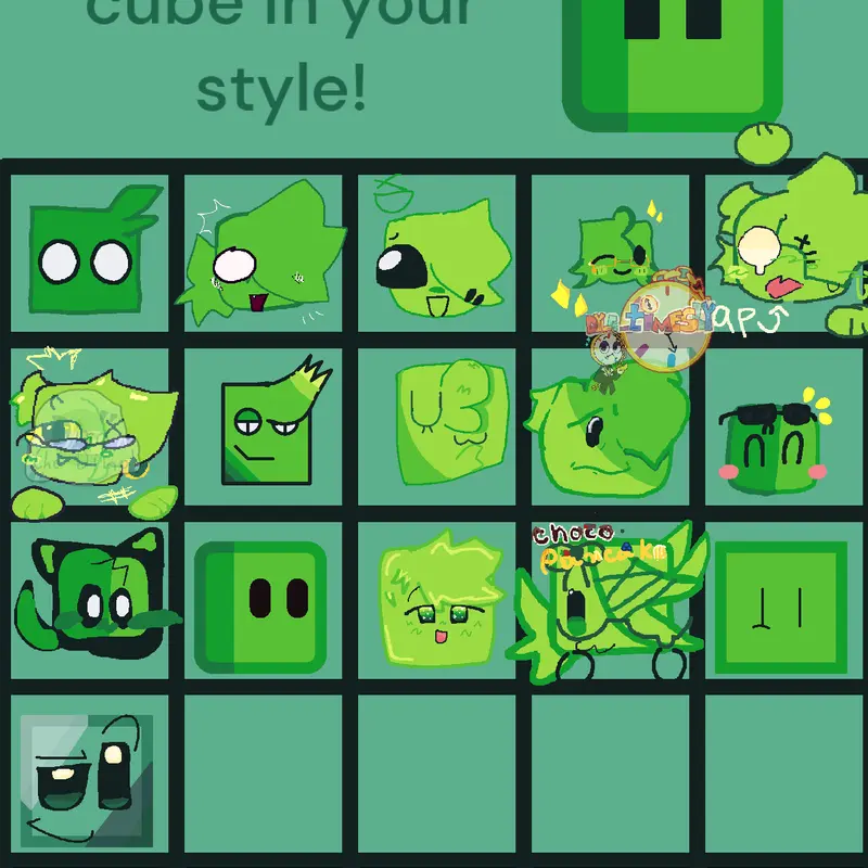 Green Cube by @zielofitufufufhoffiicial