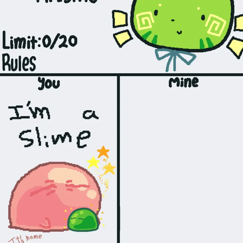 Can you redraw my slime oc, PLIIIIIS? by @Slime_Candy