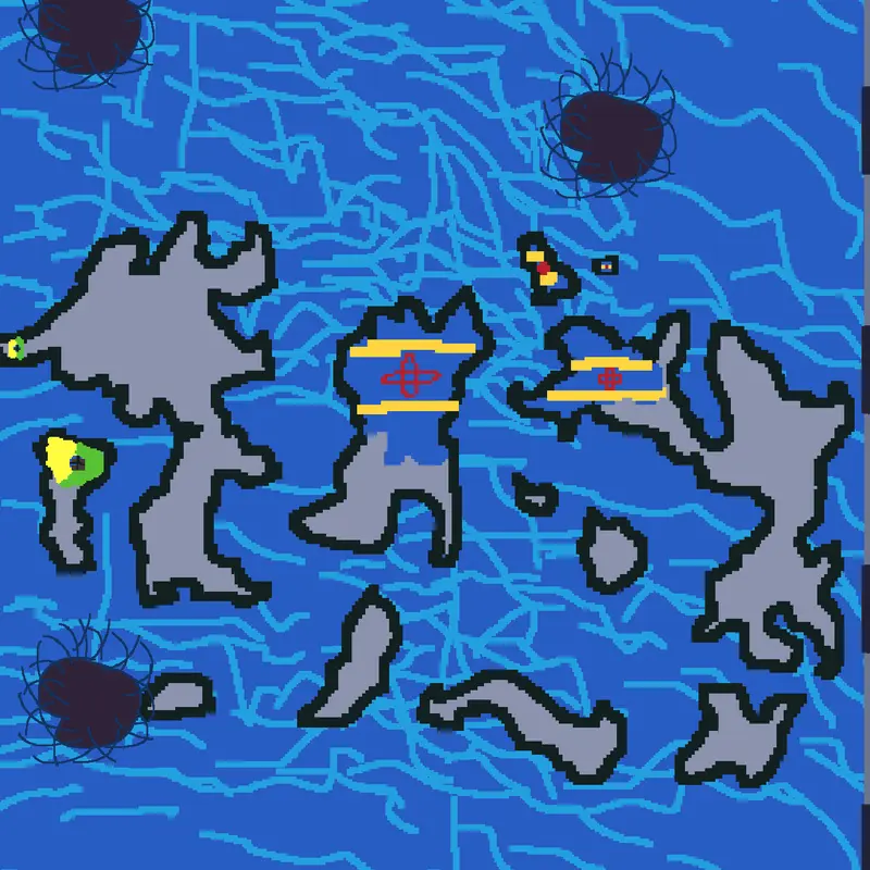 Virtual world simulator by @rb_green_cat