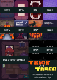 All of the Trick or Threat Event Decks!