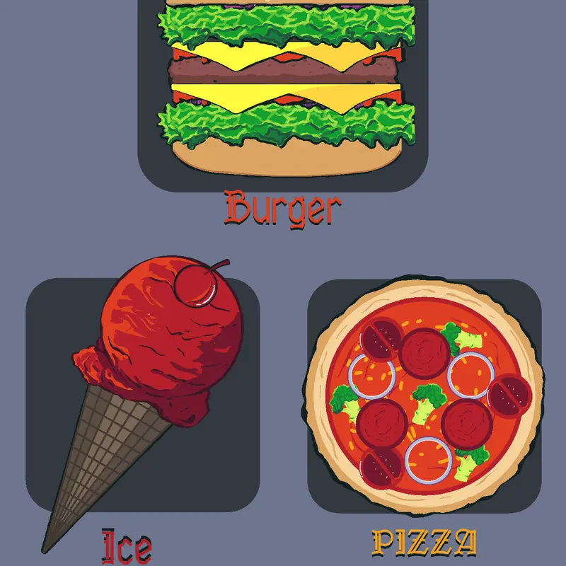 Make burger kitchen icecream eat food by @beno2527