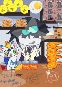 My 2 fpe ocs and PIXIU DONT EAT HER FOOD