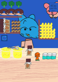 Gumball do mukbang!