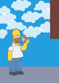 Homer drops his donut meme
