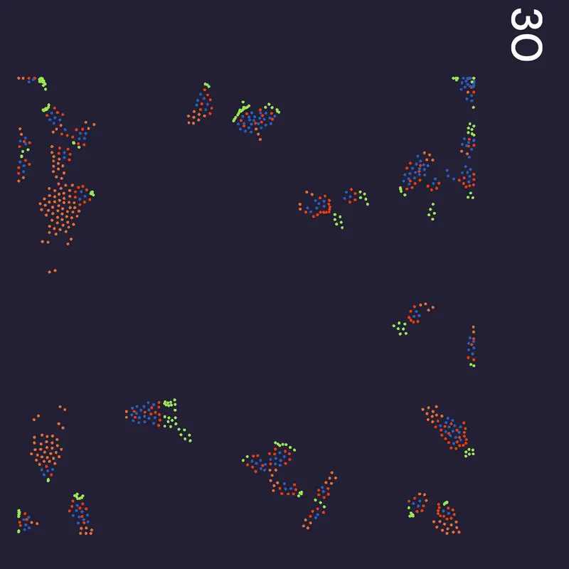 Particle life by @br3