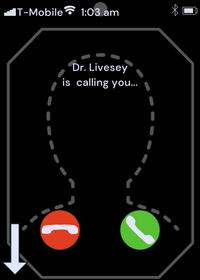 Dr Livesey is calling you