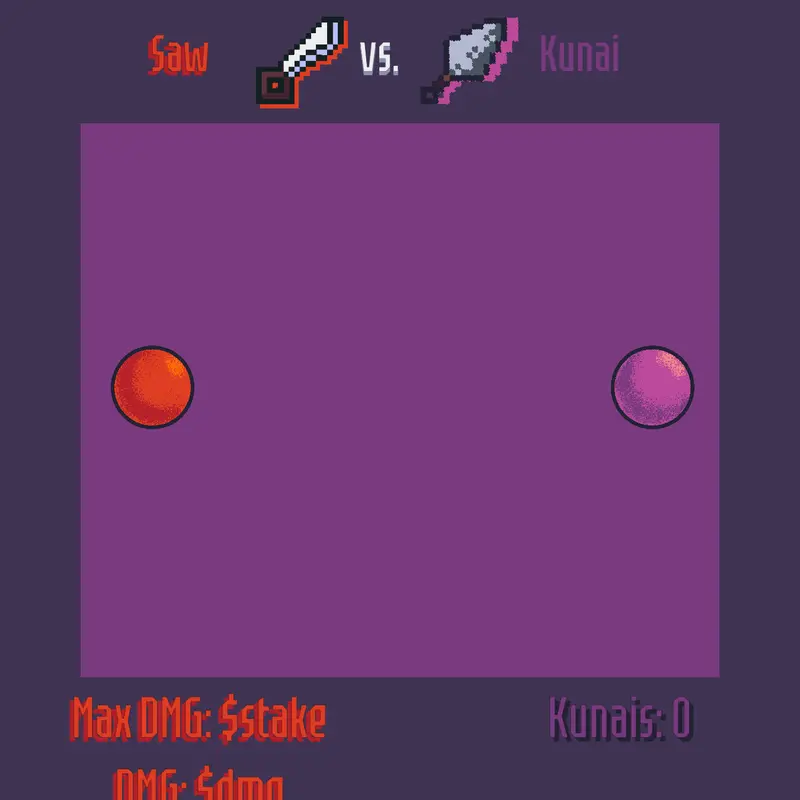 Saw 🪚 vs. 📌 Kunai, who will win? by @RandomPerson9