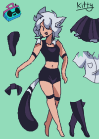 Dressing up kitty (my oc)