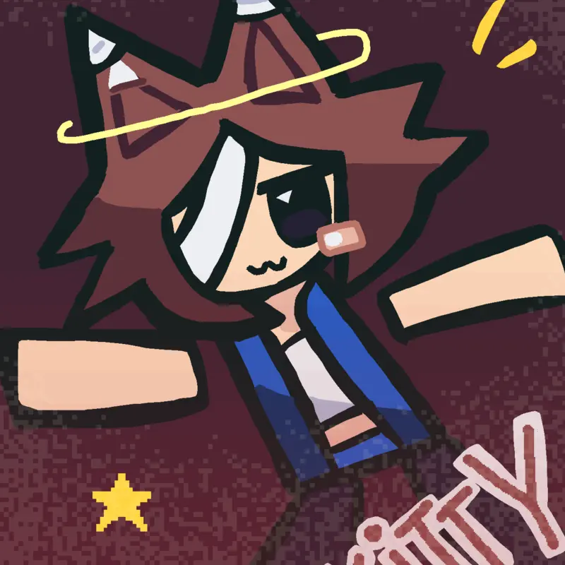 tried a different art style | not my oc! by @-_fishhhhh_-