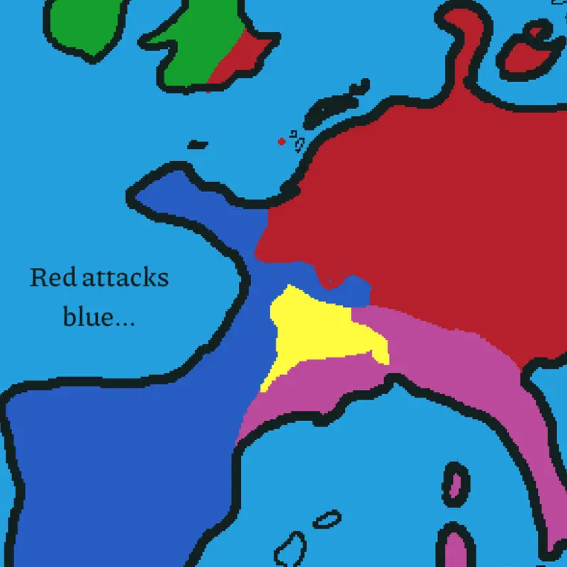 Red vs blue war by @E-S-P-CASTLE