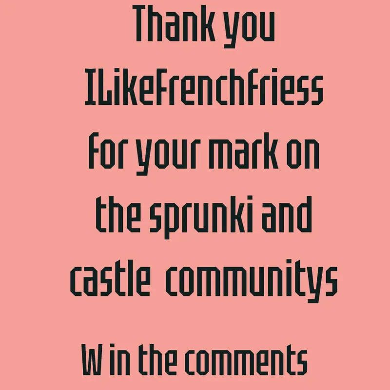 Thank you @Ilikefrenchfriess by @MatPat176