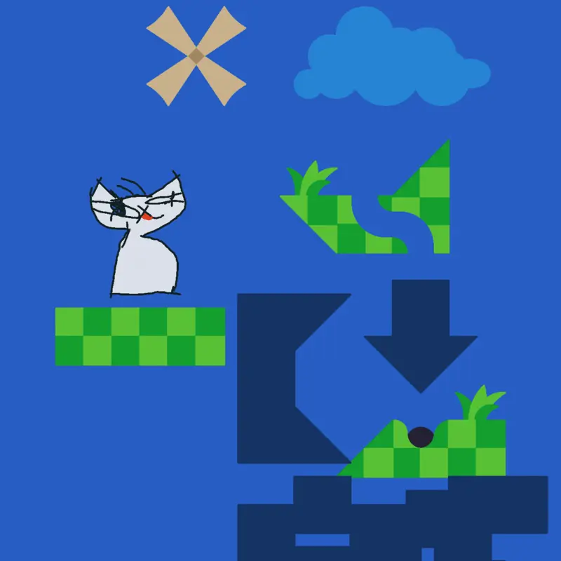 Cat golf by @cat_is_green