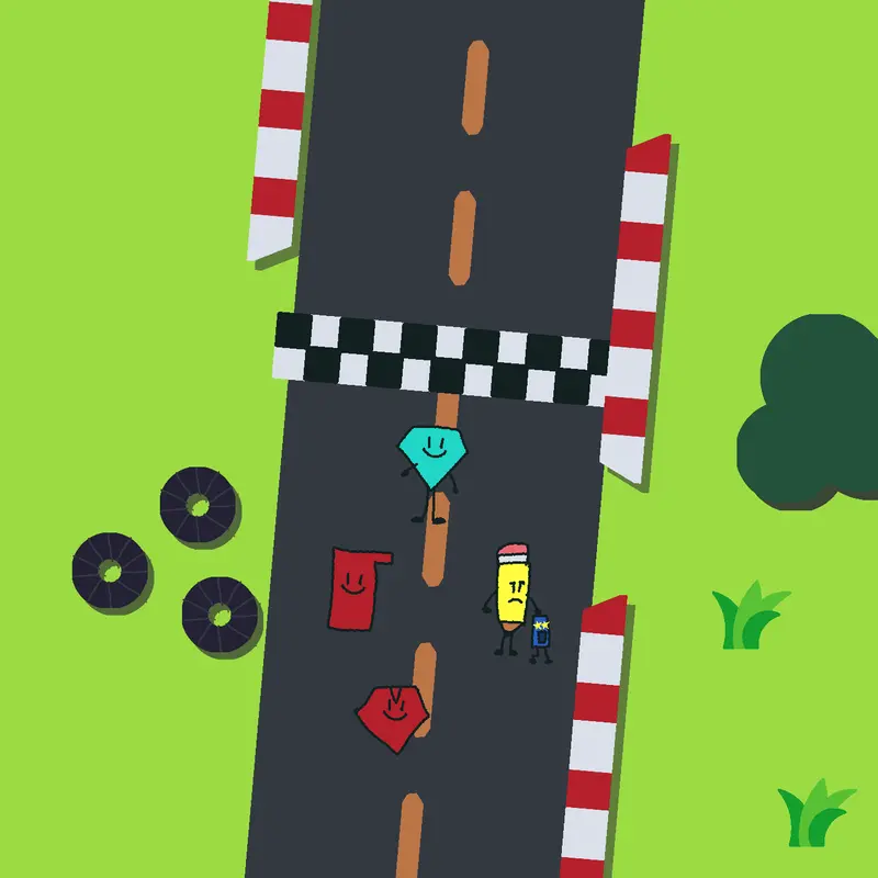 BFDI × Evil Diamond Gets Grounded Race by @ChosenByteXClassic343174