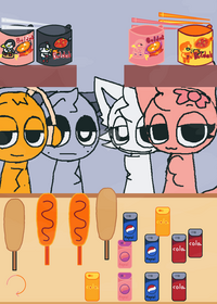 Sprunki Love Ship Eat Together