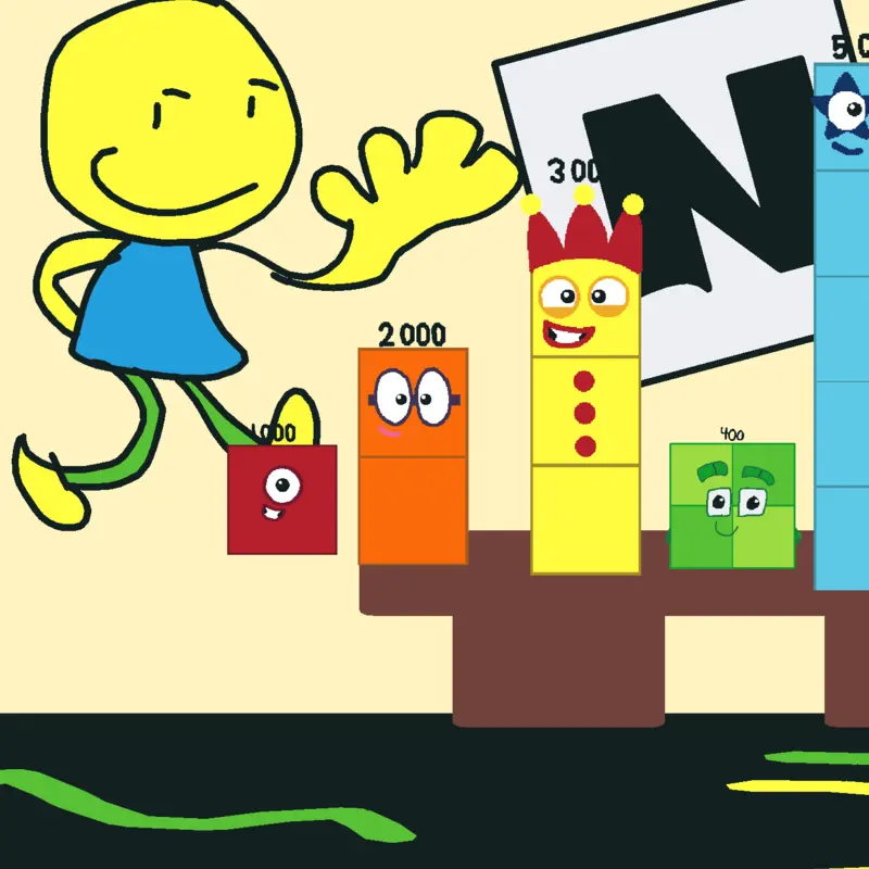 Number blocks in the BACKROOMS 6 by @NildaBeatrizBenitez