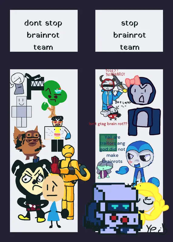 Stop brainrot! by @8-Bit-Official