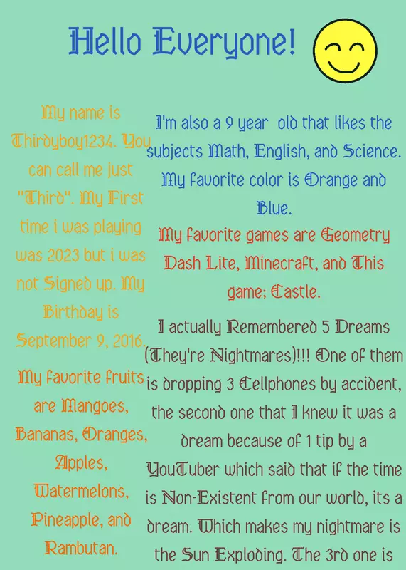 My Introduction by @Thirdyboy1234