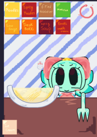 Poppy eatting noodles flavors🍜