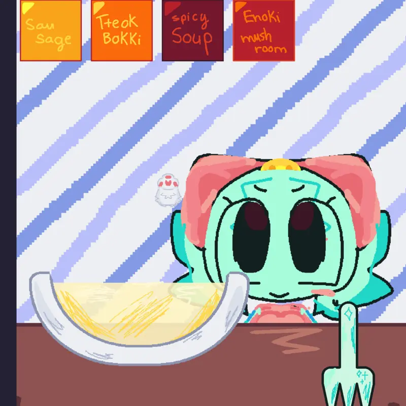 Poppy eatting noodles flavors🍜 by @PetroDefta
