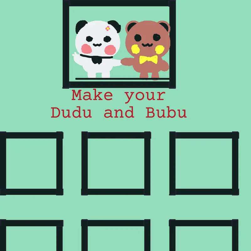 Draws Dudu 🐼 and Bubu 🐻 by @gabericksaes