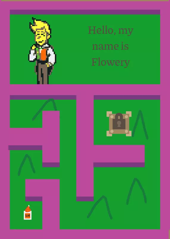 Deltarune, maze from flowery by @Dave9875