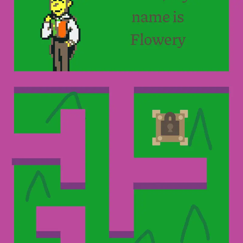Deltarune, maze from flowery by @Dave9875