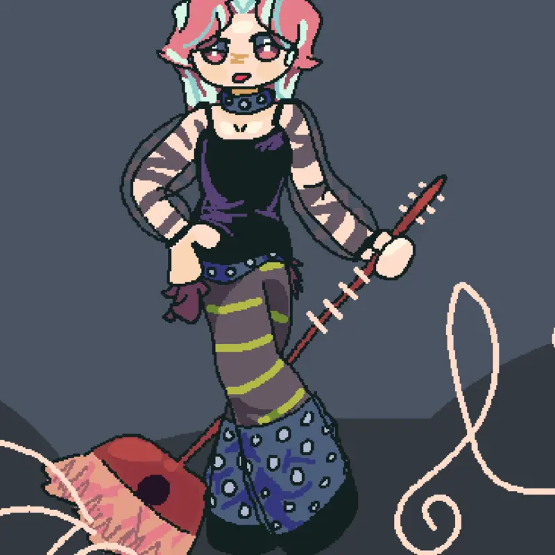 Guitar Gal by @anonnybus