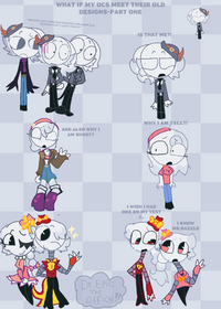|What if my ocs meet their old designs?/¿Y...