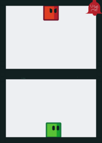Green cube vs red cube