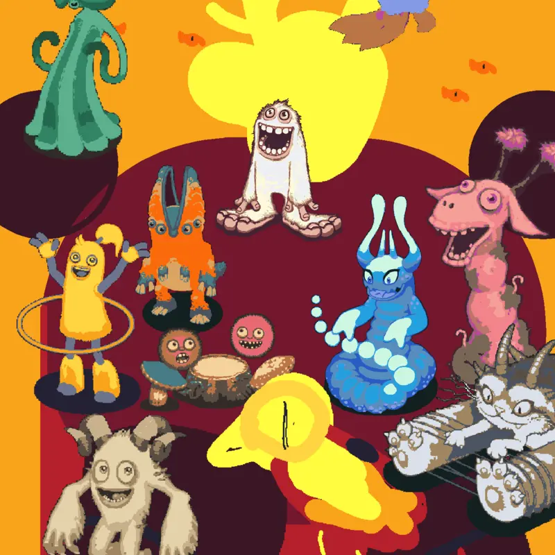 My singing monsters by @patchwork_cat