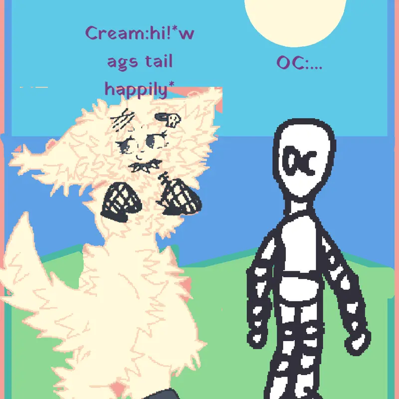 Qna with cream! 🍦🐈 by @Delinky_chan