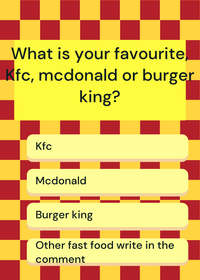 Choose your favourite fast food