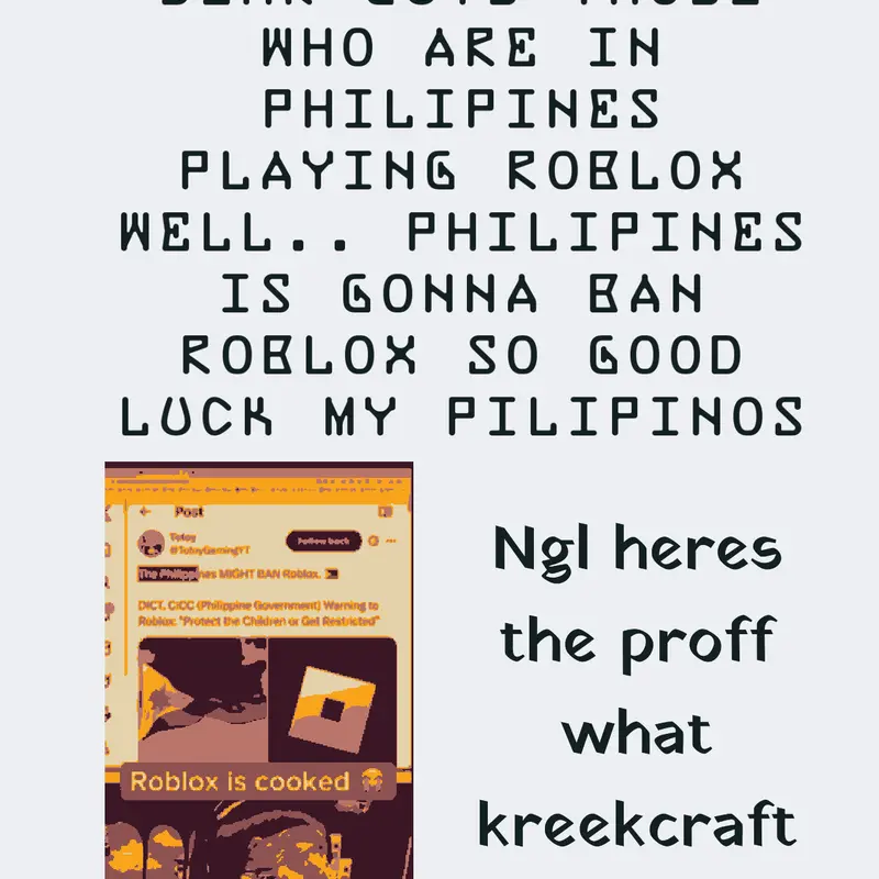 Philippines is banning roblox✌️🥀💀💀 by @mackiezero_smc