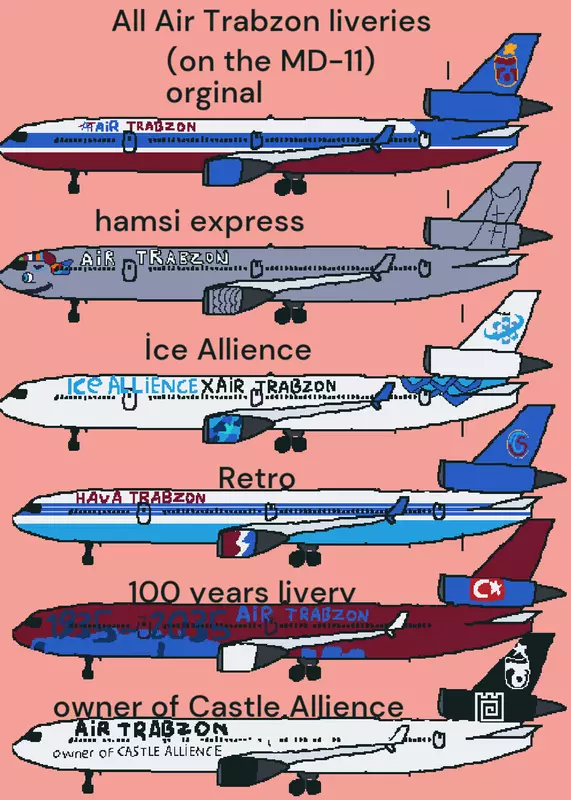 Air Trabzon liverys by @Air-Trabzon-TR