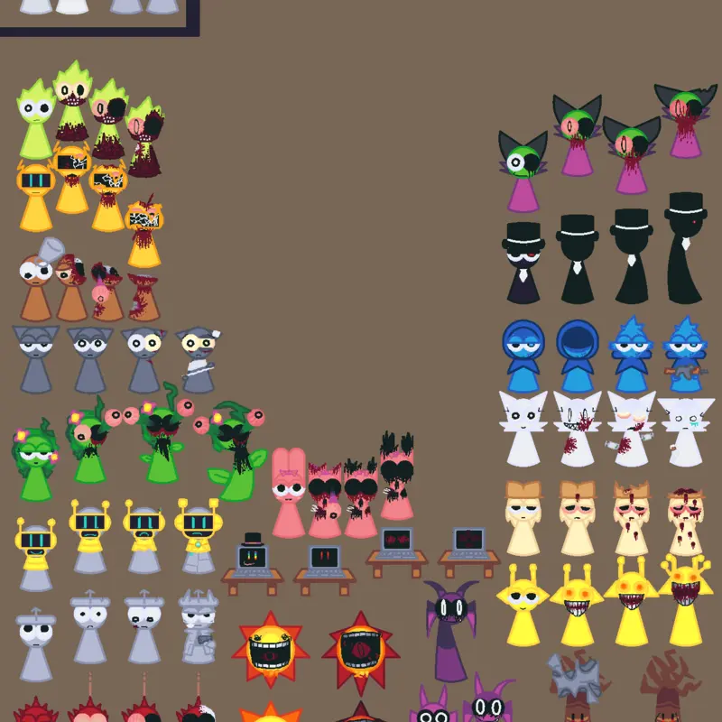 SPRUNKI My AU Sprites by @JhonSpring_32