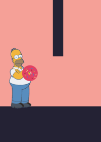 Homer drops his donut