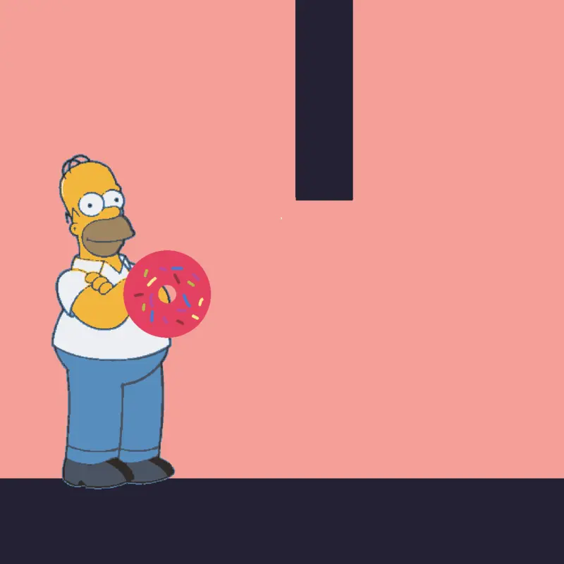 Homer drops his donut by @Dexter_caine_offical