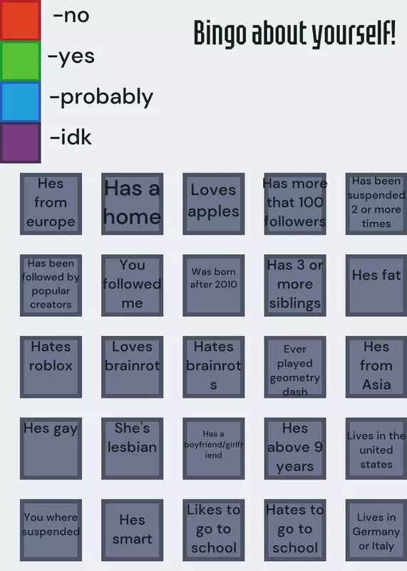 Random ugly bingo by @Wabo_official