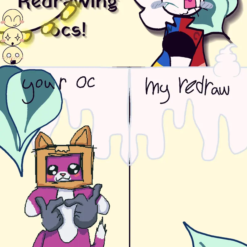 Redrawing ocs! by @lankybot322
