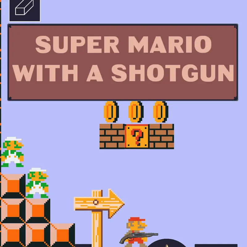 Super Mario with a shotgun by @Npaganini384