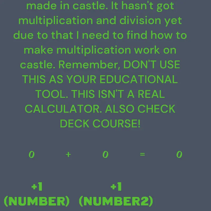 A simple calculator by @NPCarchived