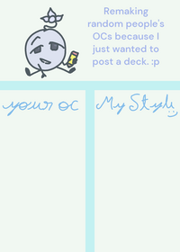 Drawing your oc or something...