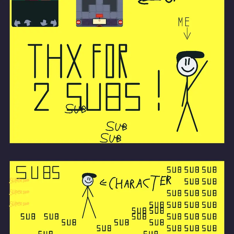 THX FOR 2 SUBS!!! by @Arteno554