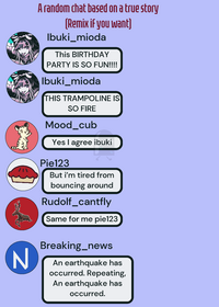 Earthquake chat